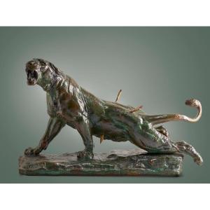 "lioness With Arrows" By Charles Valton (1851-1918) - Siot Cast
