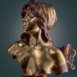 Emmanuel Villanis - Antique Bronze - Capture 53 Cm