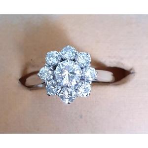 Marguerite Ring White Gold And Modern Cut Diamonds