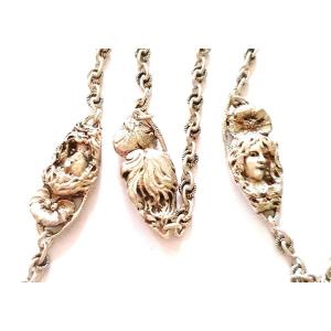 Antique Silver Necklace "art Nouveau"