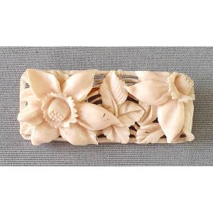 Art Nouveau Brooch - Dieppe Ivory