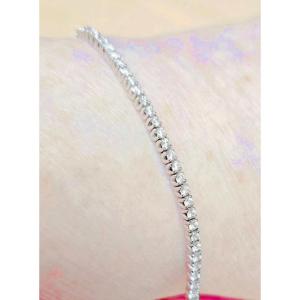 "tennis" Line Bracelet White Gold And 2.09 Carats Of Brilliant Diamonds