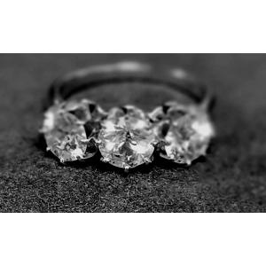 White Gold "trilogy" Ring With 3 Diamonds