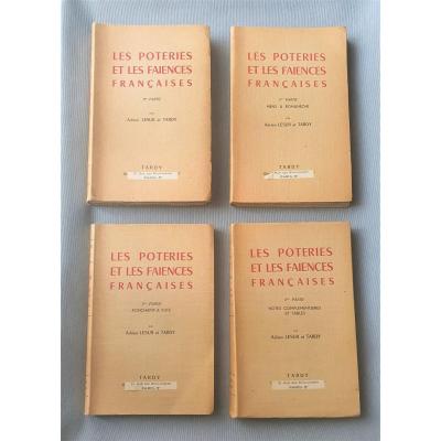 LES POTERIES ET LES FAÏENCES FRANCAISES par Adrien LESUR et TARDY - 4 VOLUMES