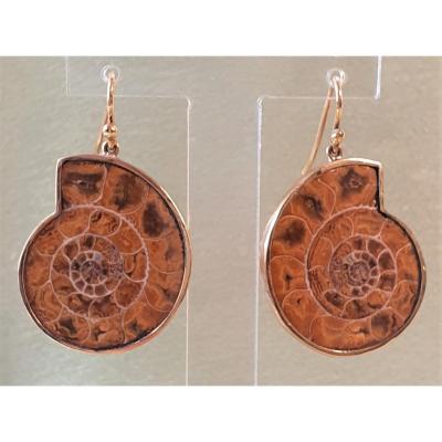 BOUCLES D'OREILLES avec AMONITES