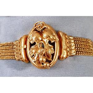 Yellow Gold Bracelet With Napoleon III Clasp