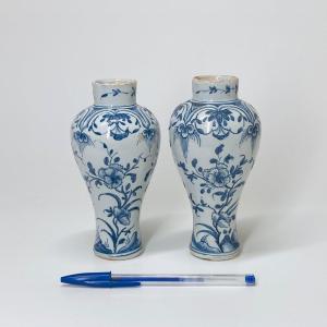 Pair Of Earthenware Vases From The North Of France - 18th Century