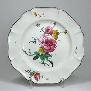 Strasbourg Faience Plate - Joseph Hannong - 18th Century