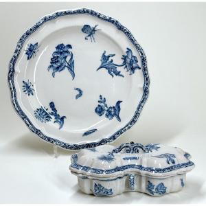 A Turin Earthenware Spice Box And Dish - Eighteenth Century