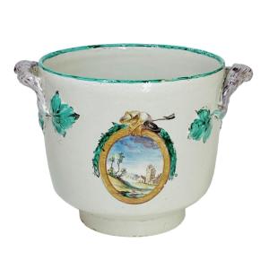 Earthenware Bottle Bucket From Saint-amand-les-eaux - Eighteenth Century