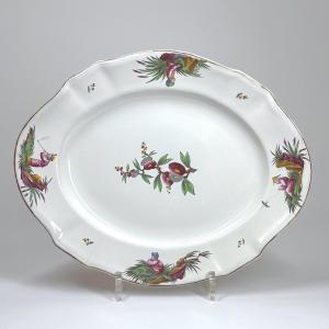 Strasbourg Earthenware Dish With Chinese Figures (joseph Hannong) - Eighteenth Century
