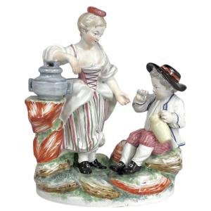 Niderviller Faience Group - Count Of Custine Period - 18th Century