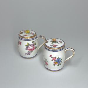 Pair Of Sèvres Soft-paste Porcelain Mustard Pots - Eighteenth Century