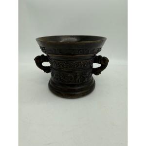 Bronze Mortar With Two Handles