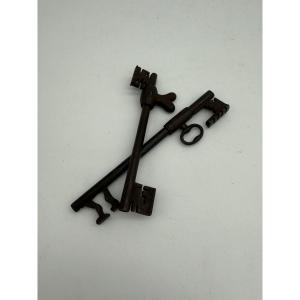 Two Iron Master Keys 