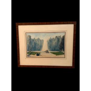 Watercolor By André Saglio, Known As Jacques Dresa (1869-1929)