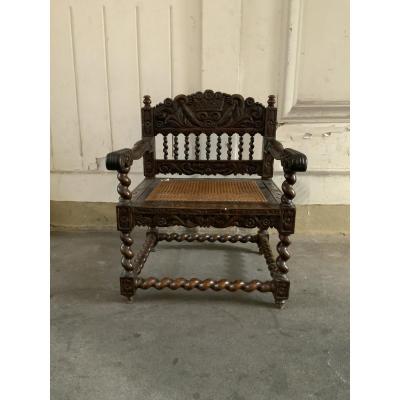 Very Refined And Rare Dutch Colonial Armchair.