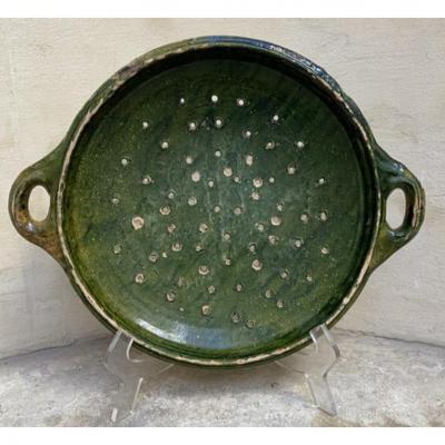 Holland XVIIIth Strainer In Glazed Earthenware