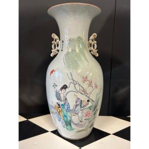 Large Chinese Porcelain Vase Late Nineteenth - Chinese