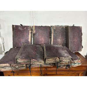 Rare Ensemble De Neuf Volumes D’herbier L Thouvenin Vers 1880-90 