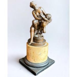 Ferdinand Seeboeck (1864-1953) Bronze Venus Grooming Cupid