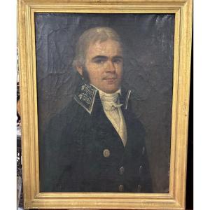 Portrait Of A Man Empire Period - Oil On Canvas