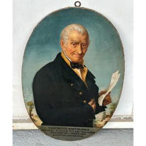 Portrait Of Vaschetto Bartolomeo - Oil On Canvas Early 19th Century - Painting - Painting
