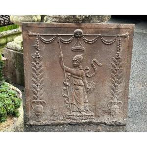 18th Century Cast Iron Fireplace Plate 71 X 71 Cm