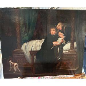 Paul Delaroche After - Oil Painting On Canvas Edward V And His Imprisoned Brother 19th Century