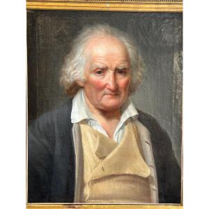 Portrait Of A Man From The Empire Period - Oil On Canvas Early 19th Century