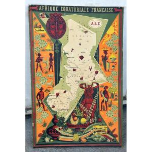 Alain Cornic - Formerly Poster Of French Equatorial Africa Around 1950