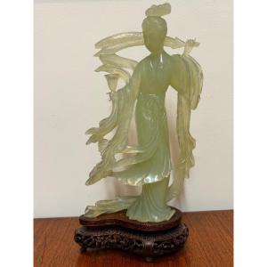 Jade Sculpture - Jadeite China Early 20th Chinese