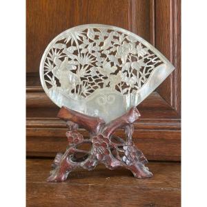 China Or Indochina Mother-of-pearl Shell Carved And Openwork Early 20th Century