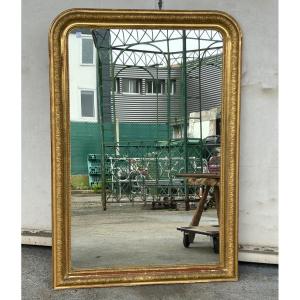 Miroir Louis Phillipe Bois Et Stuc Doré époque Fin XIXéme H 138 X L 95 Cm