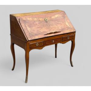 Louis XV Period Sloping Desk - Secretary - Native Wood Veneer - 18th Century