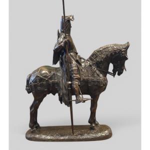 Emmanuel Frémiet Paris (1824-1910) Bronze “the Duke Of Orleans On Horseback”