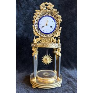 Empire Directory Skeleton Clock - Return From Egypt In Gilt Bronze Early 19th Century H 50cm