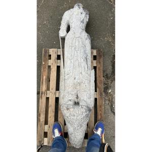 China - Headless Bodhisattva Statue In Grey Schist, Sui Or Tang Dynasty, 6th Century Ad