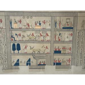 Rare Large Engraving Describing Egypt During Napoleon's Expedition - Circa 1820 Empire