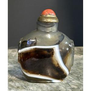 Chinese Agate Snuff Bottle, Late 19th Or Early 20th Century - China 