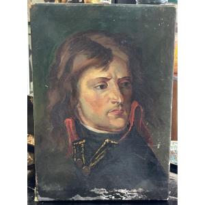 Portrait Of Napoleon Bonaparte, Oil On Canvas, Early 20th Century - Napoleon I Empire 