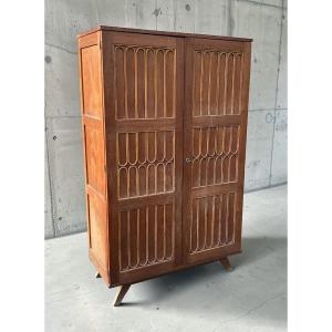 Rare René Gabriel Wardrobe Circa 1945-50, Post-war Reconstruction Furniture 