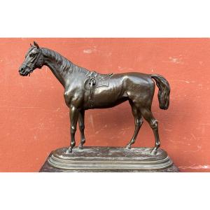 Jules Moigniez (1835-1894) Equestrian Bronze - Sealed Racehorse - 19th Century Riding