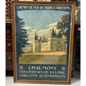 Old Travel Poster By Constant Duval Chemin De Fer De Paris Orleans Chaumont Circuit