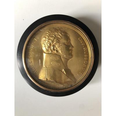 Alexendre 1st Emperor Of Russia (1777-1825) Rare Tortoiseshell Snuffbox