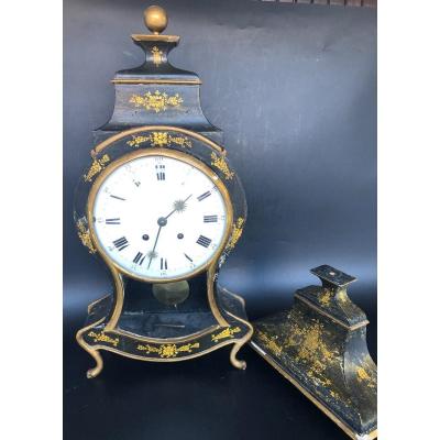 18th Century Cartel Called Neuchâtelois In Painted Wood