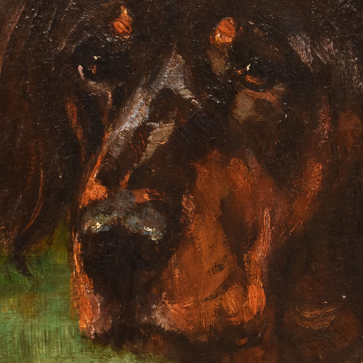 DIPINTI ANTICHI, RITRATTI DI CANI, SETTER GORDON, OLIO SU TELA, EPOCA OTTOCENTO. (QA660)(QA660)-photo-4