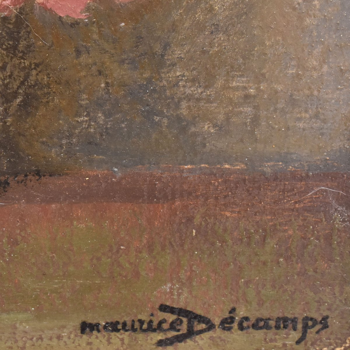 QUADRI ANTICHI, ART DECO, NATURA MORTA CON FIORI DI GAROFANI, OLIO SU TELA, XX SECOLO. (QF663)-photo-5