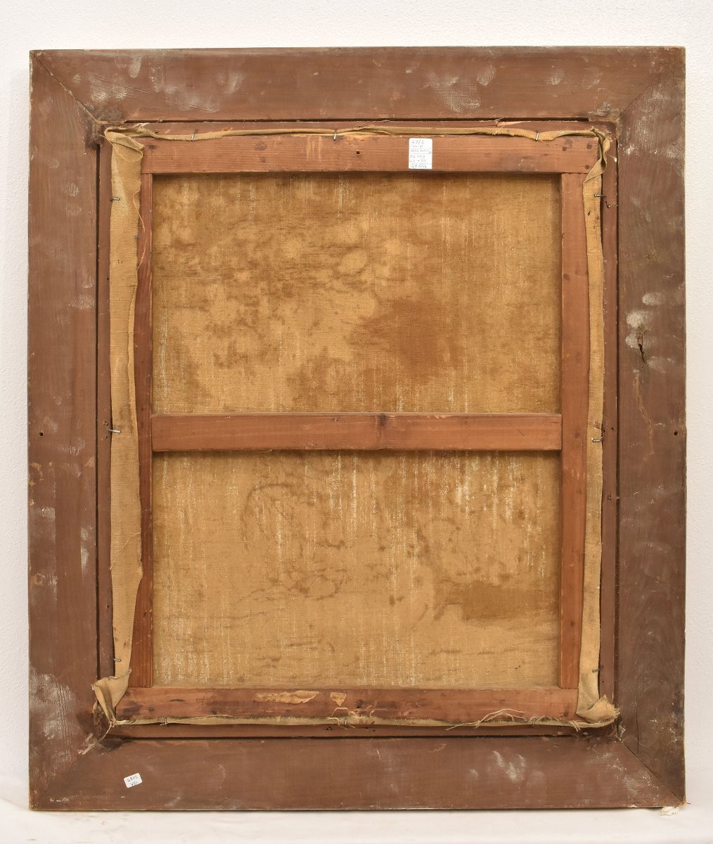 QUADRI ANTICHI, ART DECO, NATURA MORTA CON FIORI DI ROSE BIANCHE, OLIO SU TELA, XX SECOLO. (QF6-photo-6