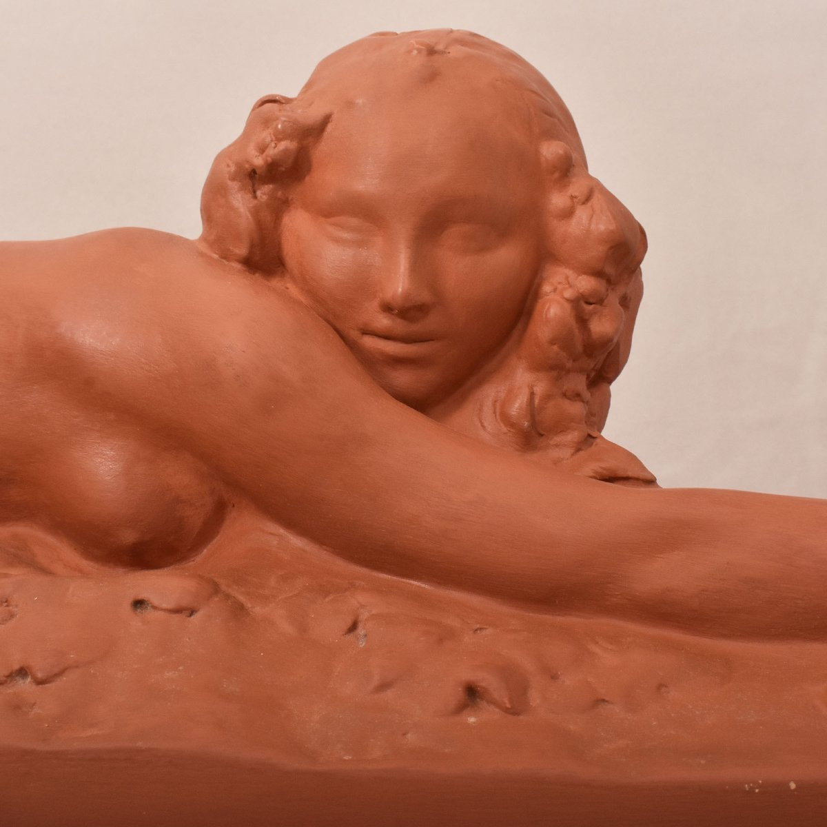 SCULTURE ART DECO IN TERRACOTTA, NUDO DI DONNA DISTESA, AMEDEO GENNARELLI. (STTE97)-photo-4
